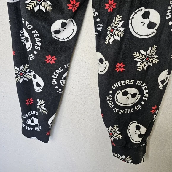 Nightmare Before Christmas Jack‎ Skellington Jogger Pajama Fleece Pant Size M - Picture 7 of 9